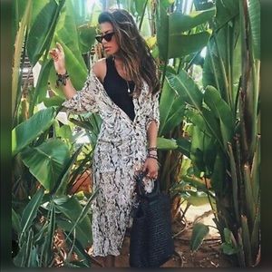 Zara Semi Sheer Snake Print Tunic Dress